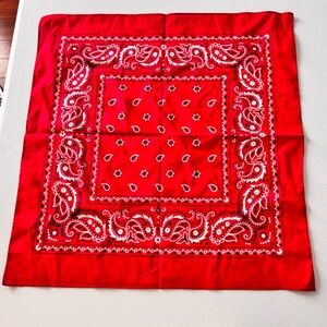 Classic Red Paisley Bandana Scarf
